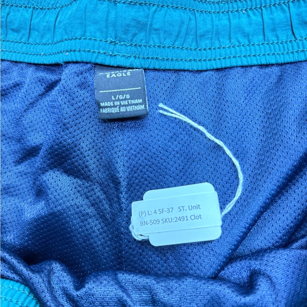 American Eagle Jogger size L Navy Track Pants with Yellow Accents - Picture 7 of 7
